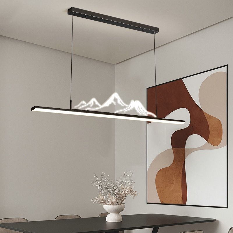 Louise Design LED Pendelleuchte Schwarz/Gold Wohnzimmer/Esszimmer Metall Acryl