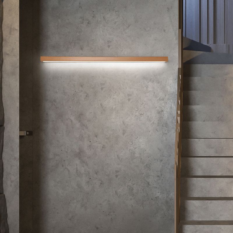 Ozawa Modern Linear LED Wandleuchte 1/2-flammig Ess/Badezimmer Spiegelfront Holz&Acryl