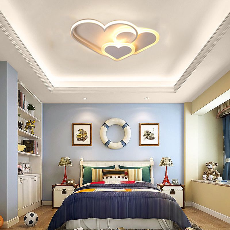 Morandi Design LED Deckenleuchte Rosa/Weiß Wohn/Schlafzimmer Metall&Acryl Dimmbar