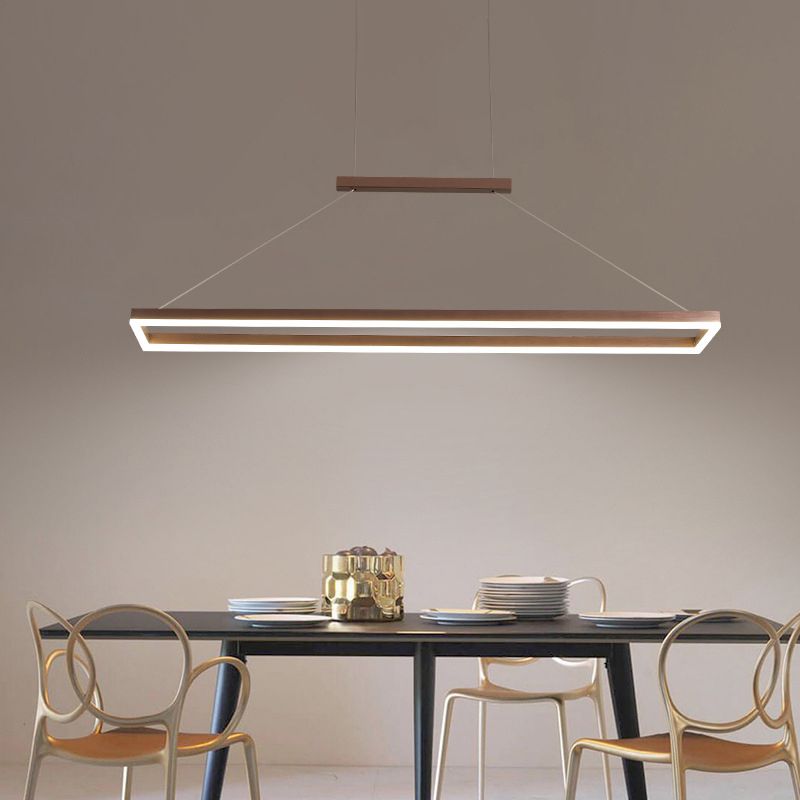 Edge Modern LED Pendellleuchte Linear Dimmbar Rechteckig Ess/Wohnzimmer Metall