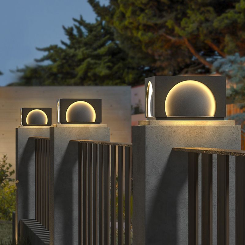 Riley Modern LED Außenleuchte Schwarz Garten/Terrasse/Balkon Metall 25/30/40 Lang
