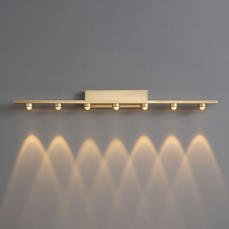 Leigh Modern LED Wasserwelle Wandleuchte Gold Schlaf/ Wohnzimmer/Flur Metall+Acryl 3/5/7Flammen