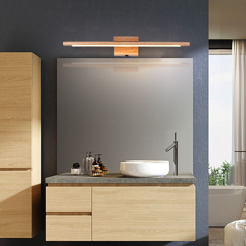 Ozawa Modern LED Wandleuchte Linear, Innen, Badezimmer, Acryl Holz