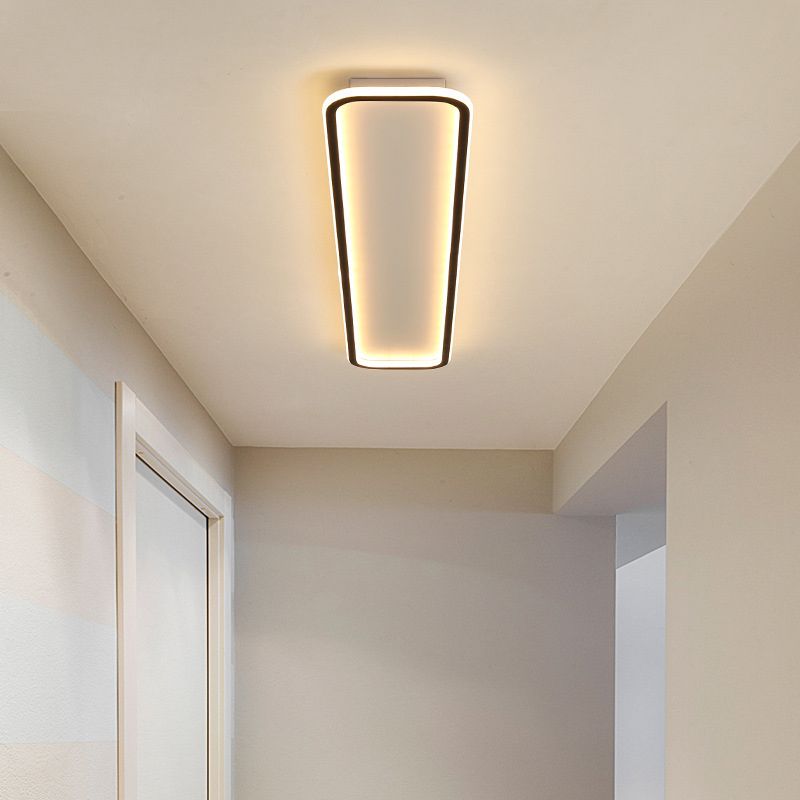 Edge Modern LED Rechteckig Deckenleuchte Wohn/Schlafzimmer Schwarz Metall&Silikon
