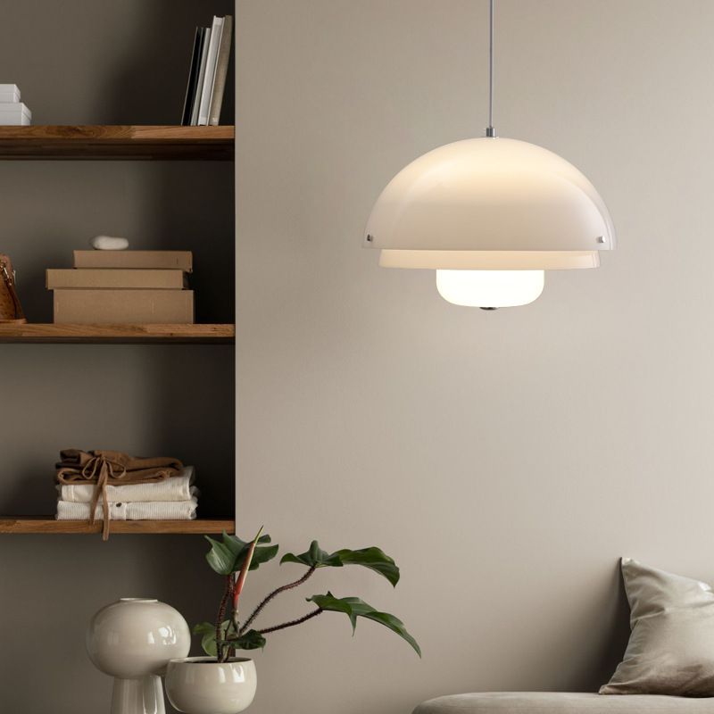 Hailie Modern Kuppelförmig  LED Pendelleuchte Silber Wohn/Schlaf/Esszimmer Metall&Glas ∅40CM