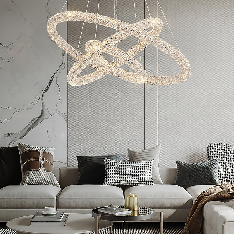 Kristy Design LED Kronleuchter Schlaf/Wohnzimmer Metall/Kristall