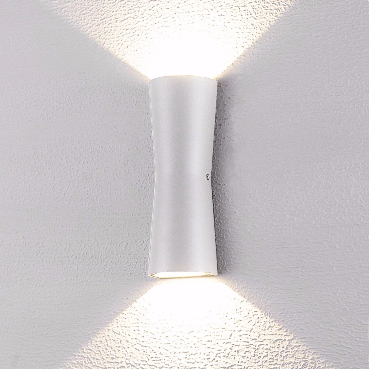 Orr Modern LED Wandleuchte, Außen, Zylinder, Wasserdicht, Schwarz/Weiß, Metall/Acryl