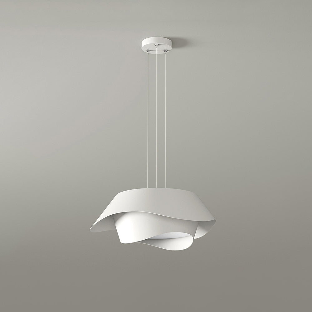 Bella Design LED Pendel/Denkenleuchte Weiß Plissee Geometrisch Küche/Wohnzimmer