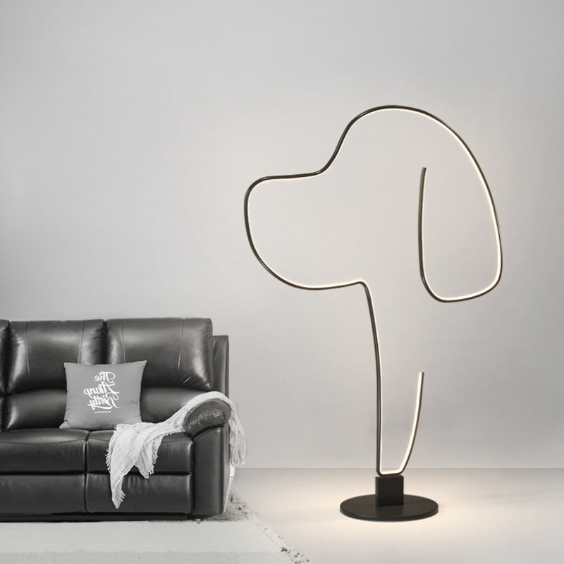 Edge Modern LED Stehleuchte Katze/Hund Ess/Wohnzimmer Metall-Acryl