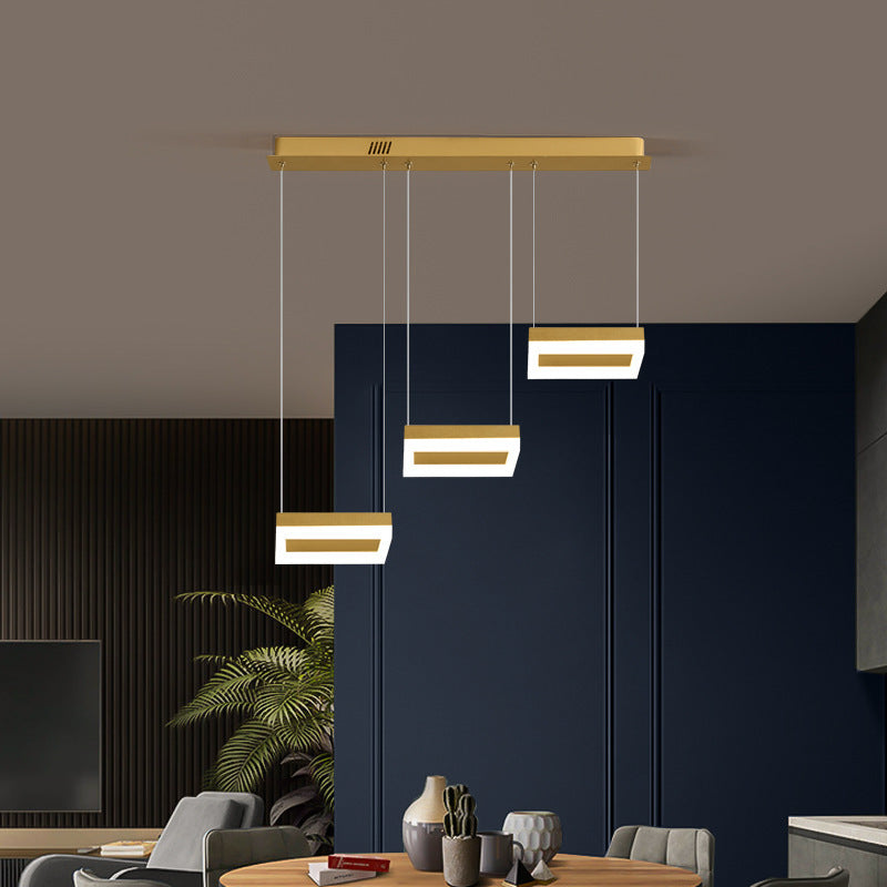 Avi Moderne LED Pendelleuchte Gold Schlafzimmer/Arbeitszimmer