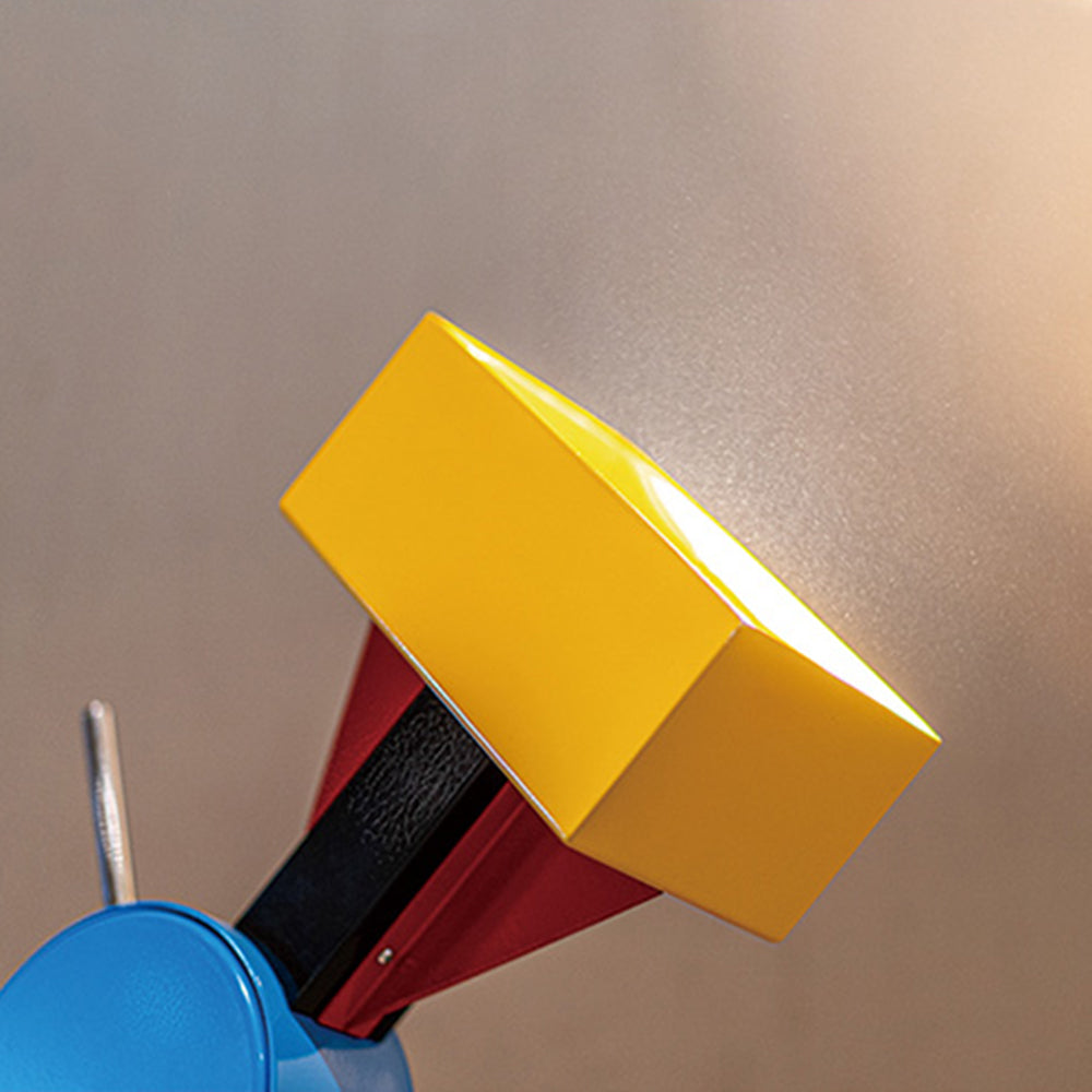 Morandi Design Bunte LED Stehleuchte Gelb Wohnzimmer Metall