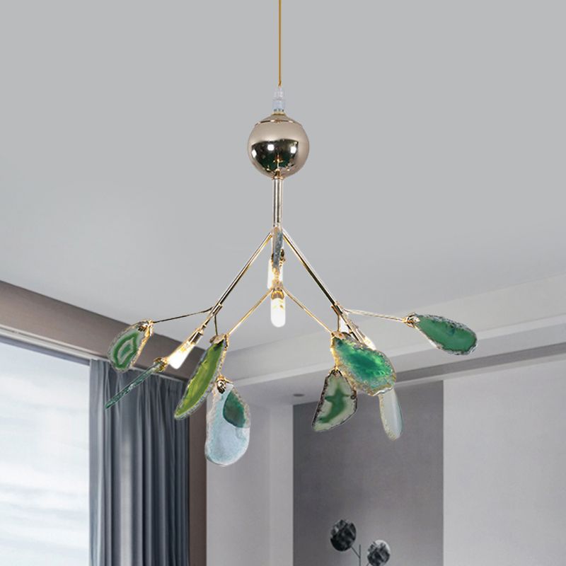 Javon Design LED Pendelleuchte Schlafzimmer/Esszimmer Blau Metall