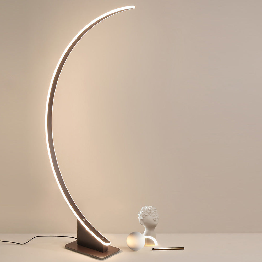 Edge Design LED Stehlampe Weiß/Kaffee Schlaf/Wohnzimmer Metall