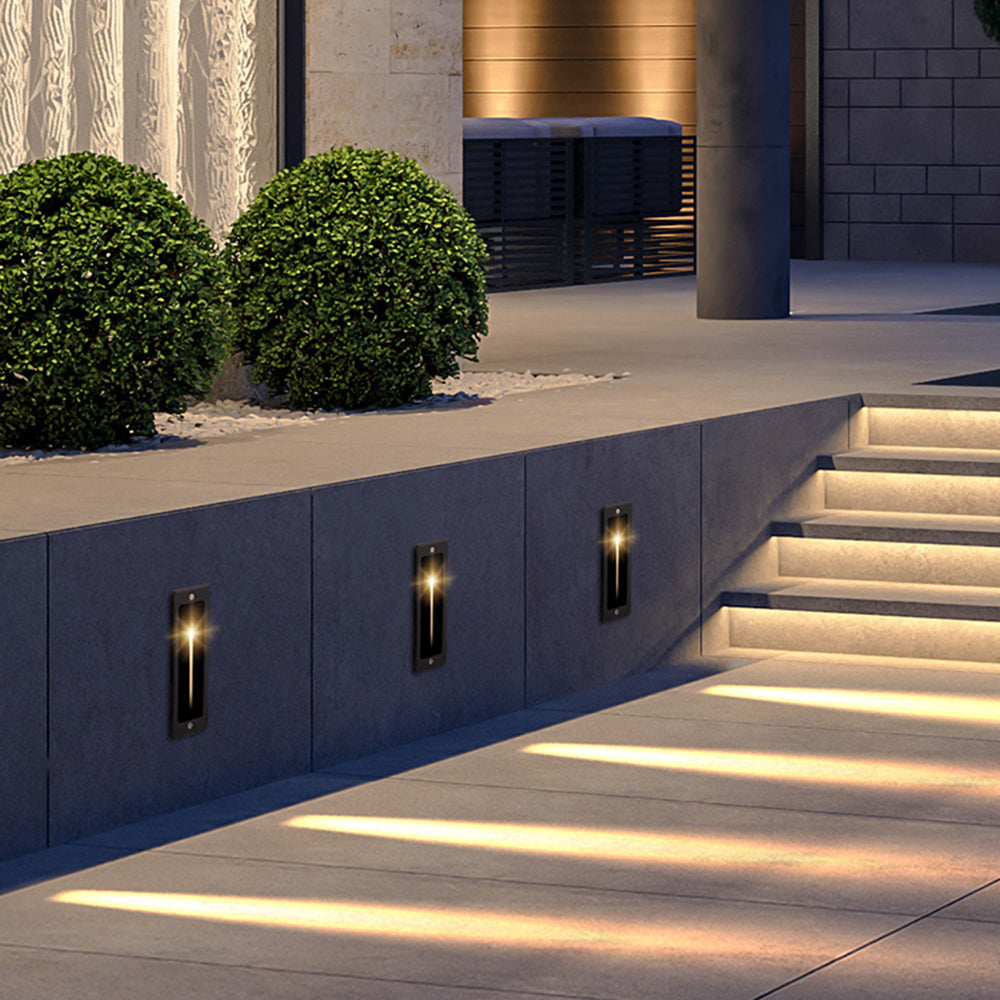 Orr Modern LED Außenleuchte Schwarz Garten/Terrasse Metall&Glas Solar