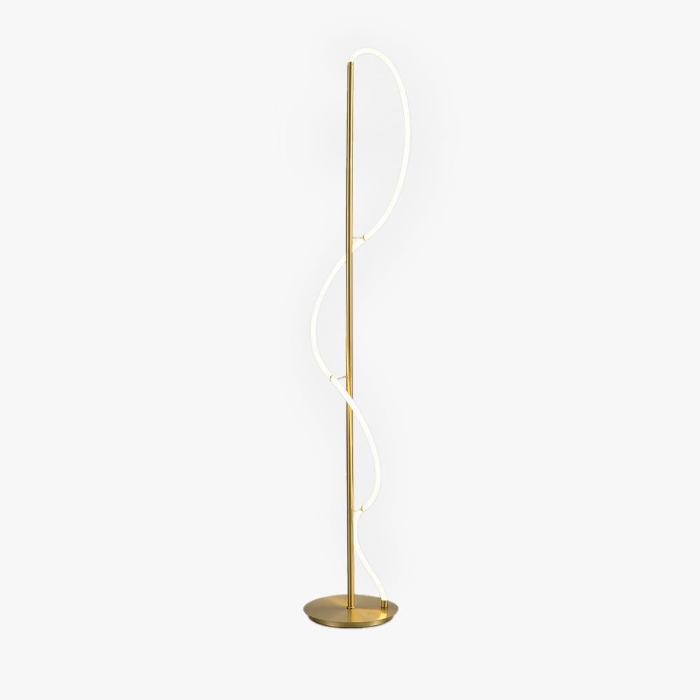Louise Design LED Stehlampe&Tischlampe Weiß&Gold Schlaf/Wohnzimmer Messing