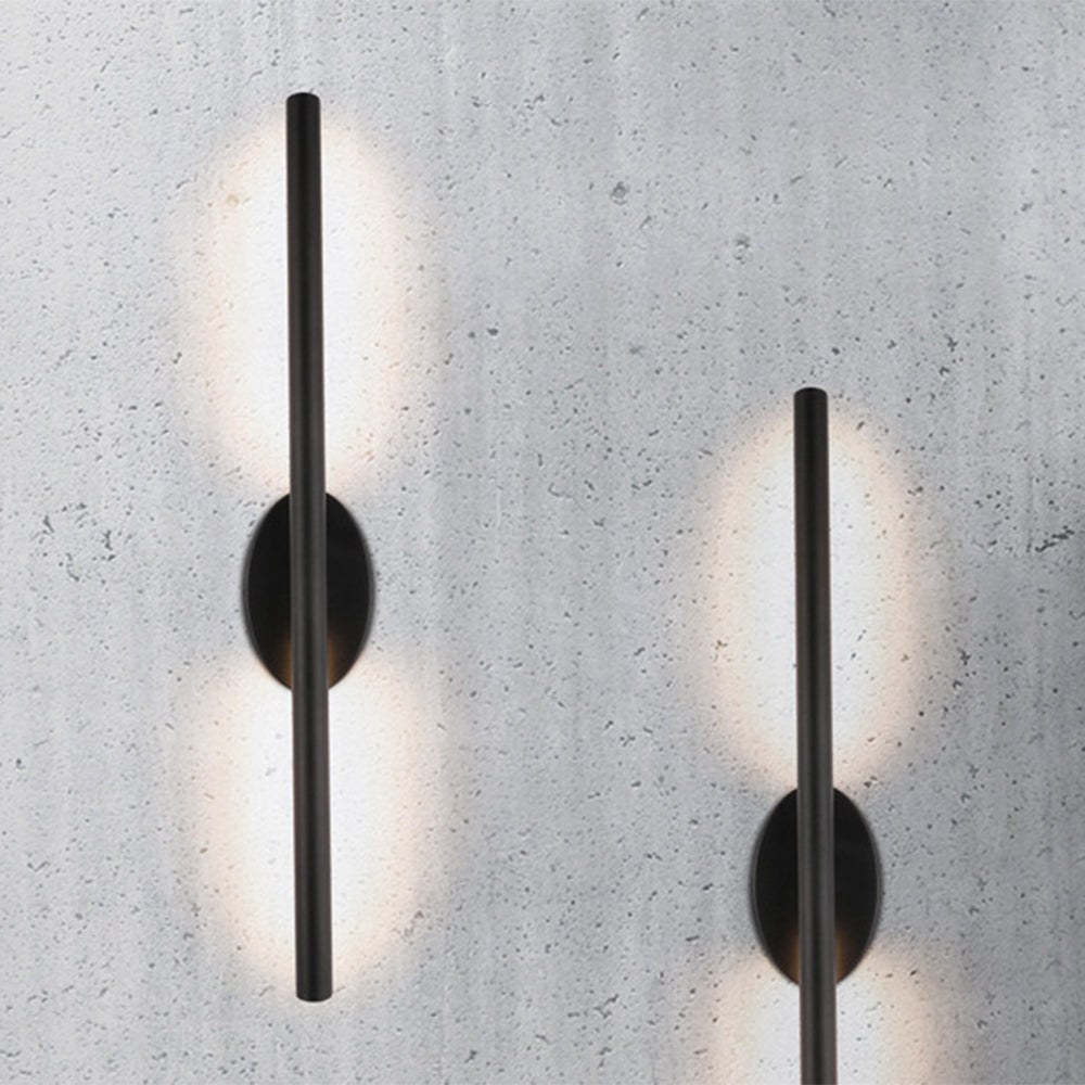 Edge Modern Minimalitisch LED Linear Wandleuchte Schwarz Innen Badazimmer Metall