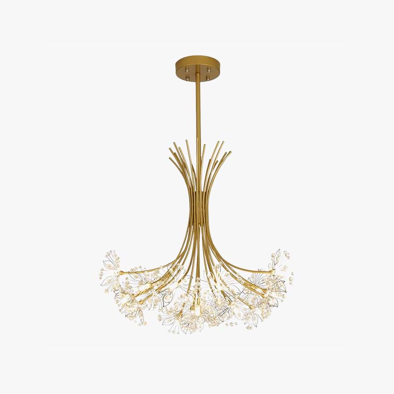 Lili Modern Kristall LED Kronleuchter Gold Wohnzimmer/Esszimmer Metall&Acryl