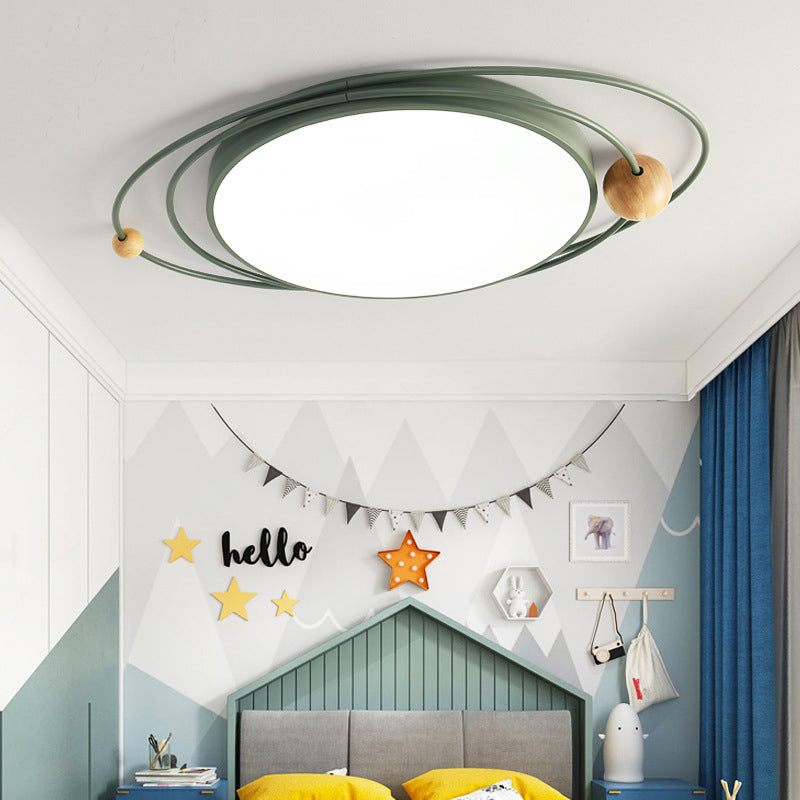Quinn Nordic Modern LED Deckenleuchte Schwarz Holz Kinderzimmer