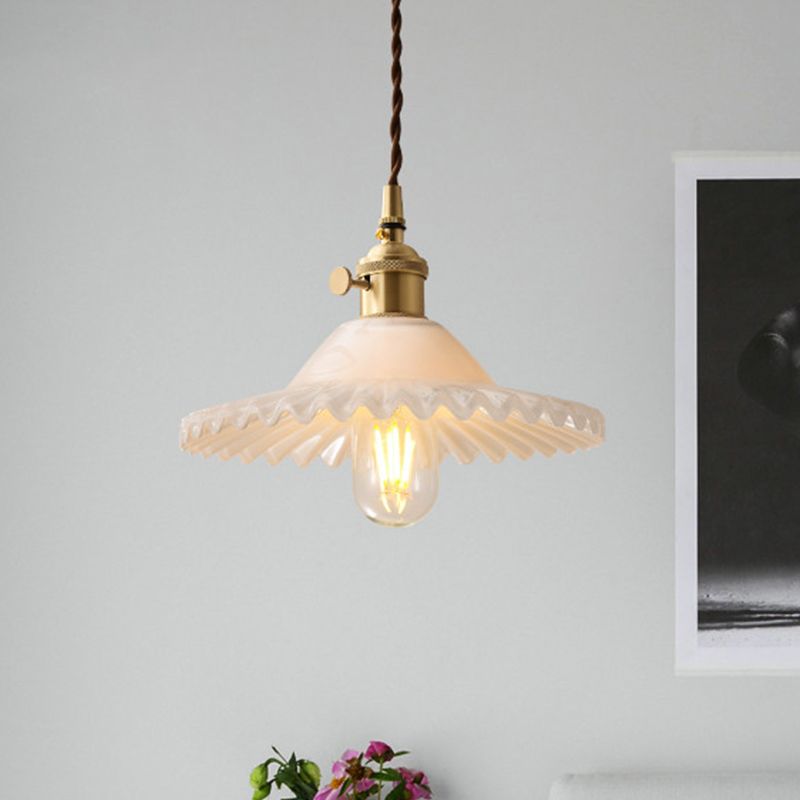 Leilani Design LED Pendelleuchte Weiß Wohn/Schlafzimmer Metall&Glas ∅22CM