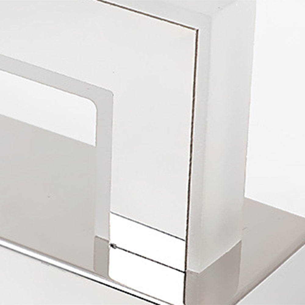 Leigh Rechteckige Spiegelfront LED Wandleuchte Schlafzmmer Metall/Acryl