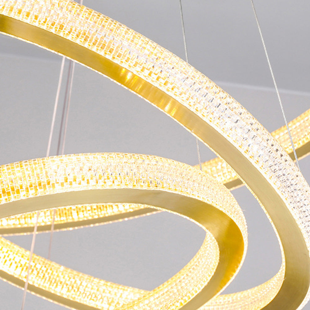 Kirsten Modern Ring LED Kronleuchter Gold Wohn/Schlafzimmer Metall