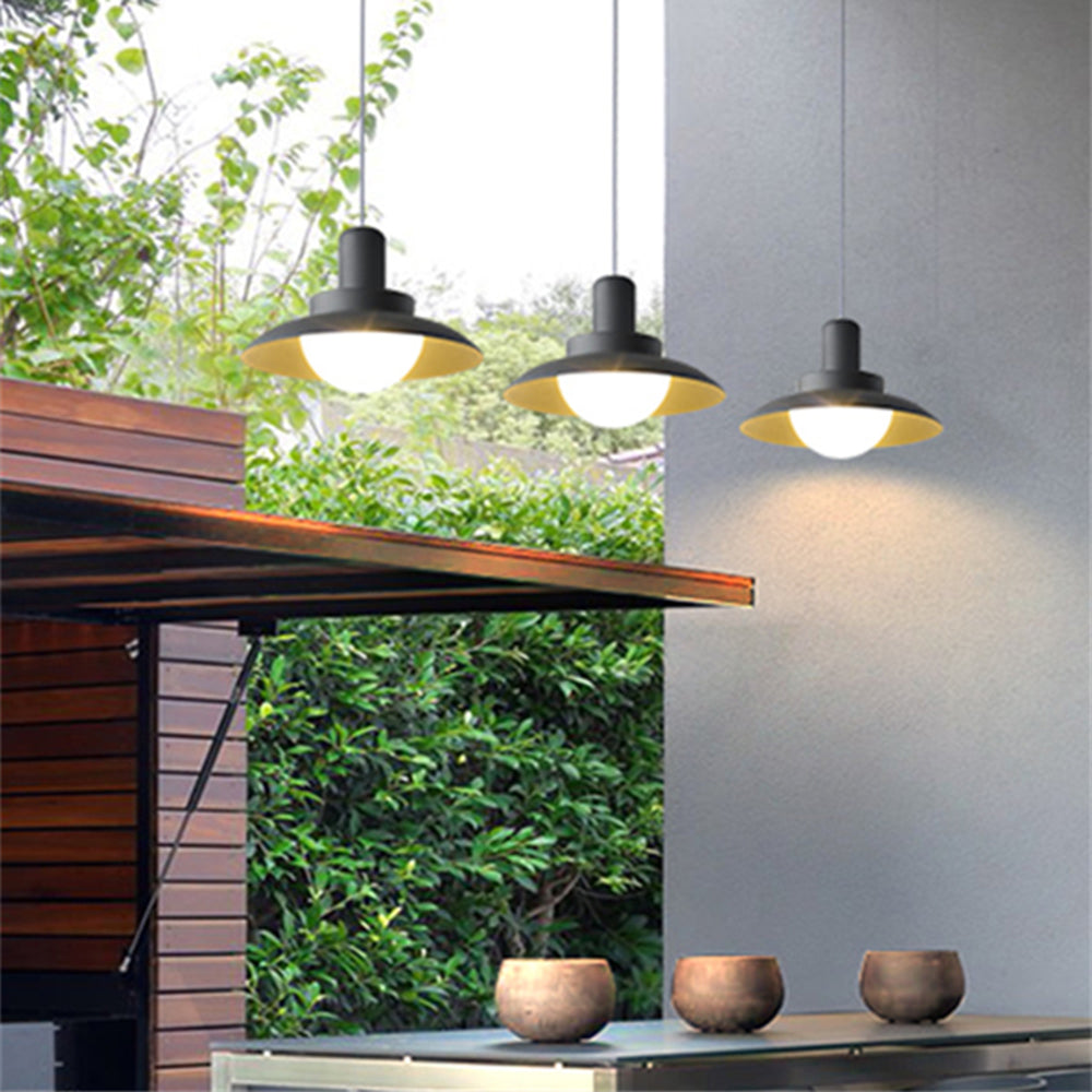 Carins Modern LED Außenleuchte Grau/Weiß Flur/Garten/Balkon Metall&Glas ∅20/39/45CM