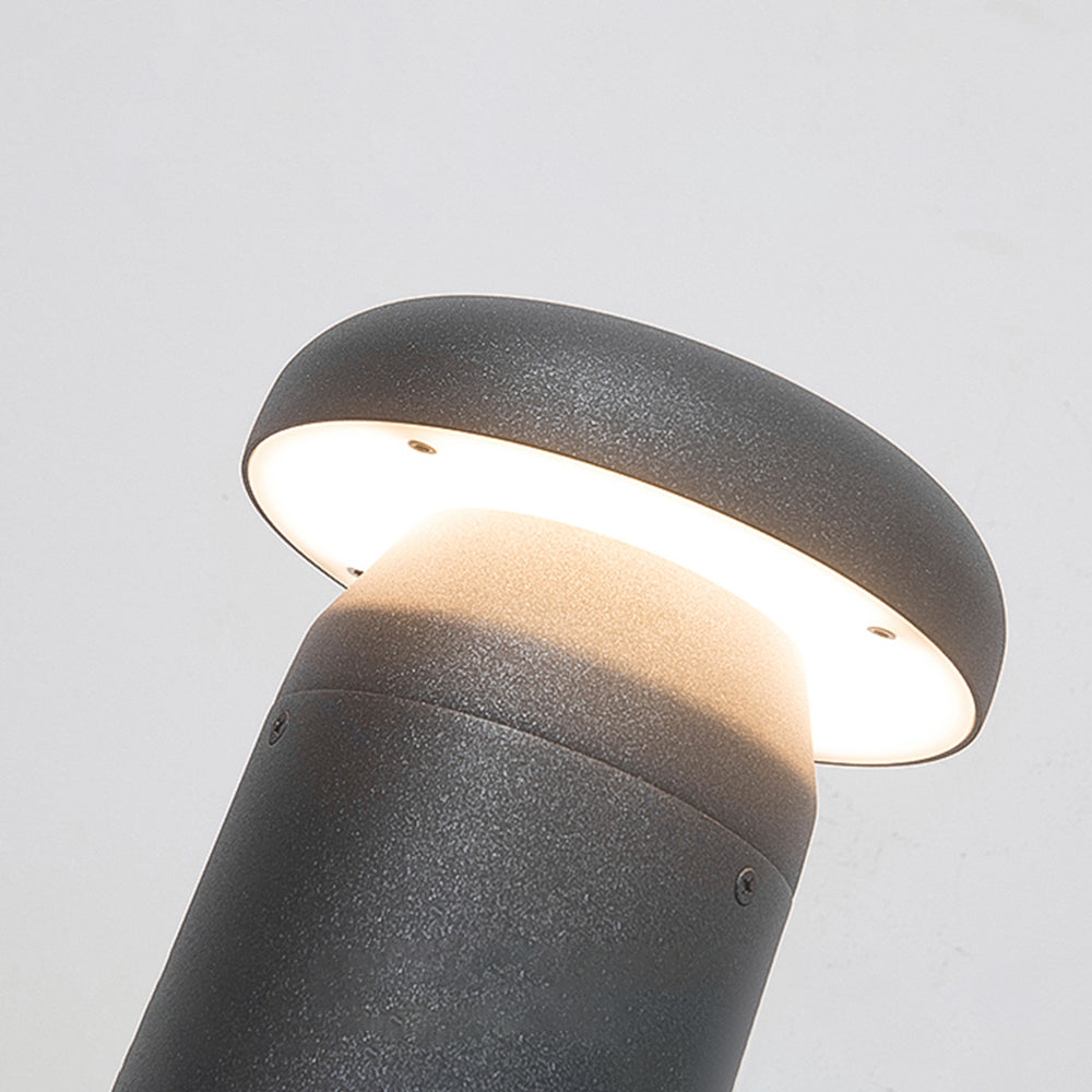 Pena Moderne LED Zylinder Außen-Wegeleuchte Schwarz Metall Acryl 80CM Lang