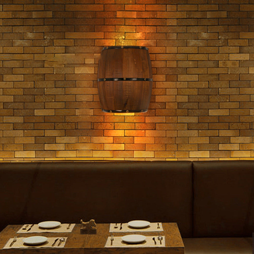 Alessio Designer LED Wandlampe Innen Holz Wohnzimmer/Arbeitszimmer