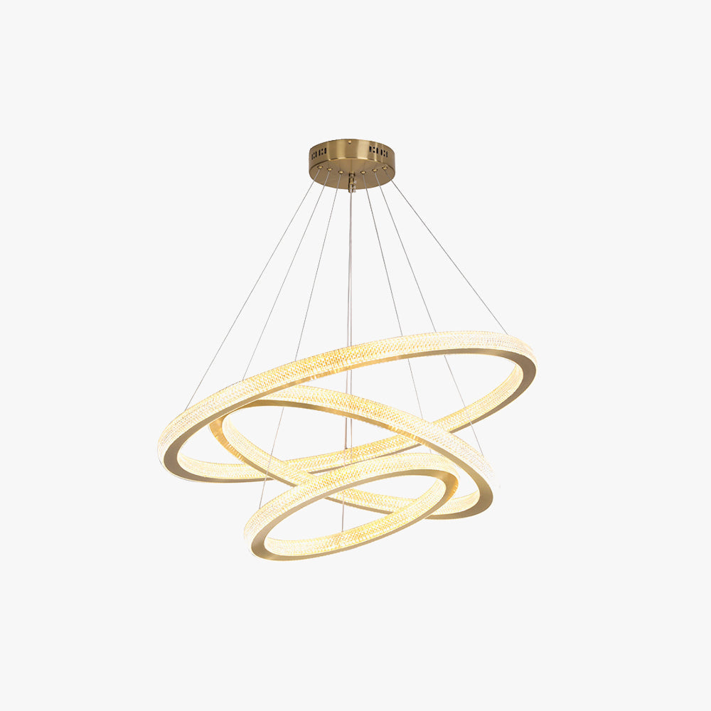 Kirsten Modern Ring LED Kronleuchter Gold Wohn/Schlafzimmer Metall