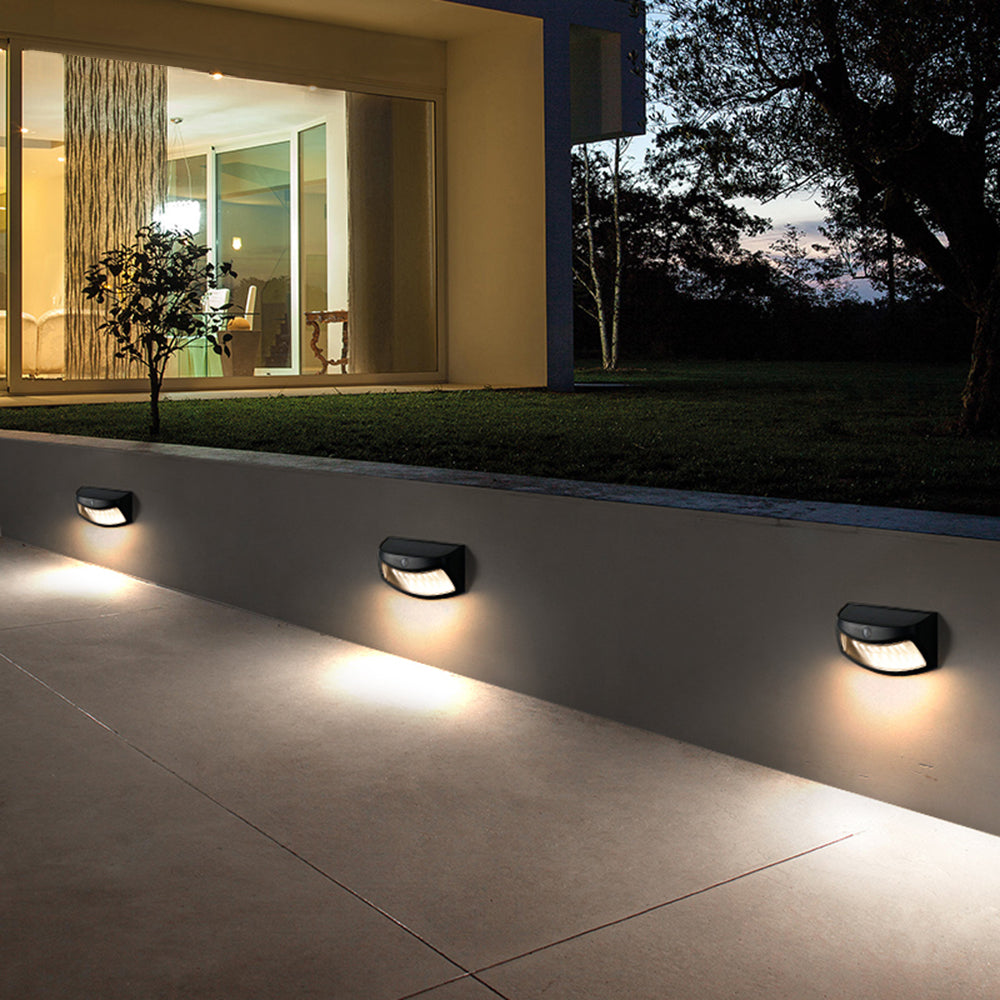 Orr Modern LED Außenwandleuchte mit Bewegungssensor Solar Garten/Terrasse Metall&Acryl