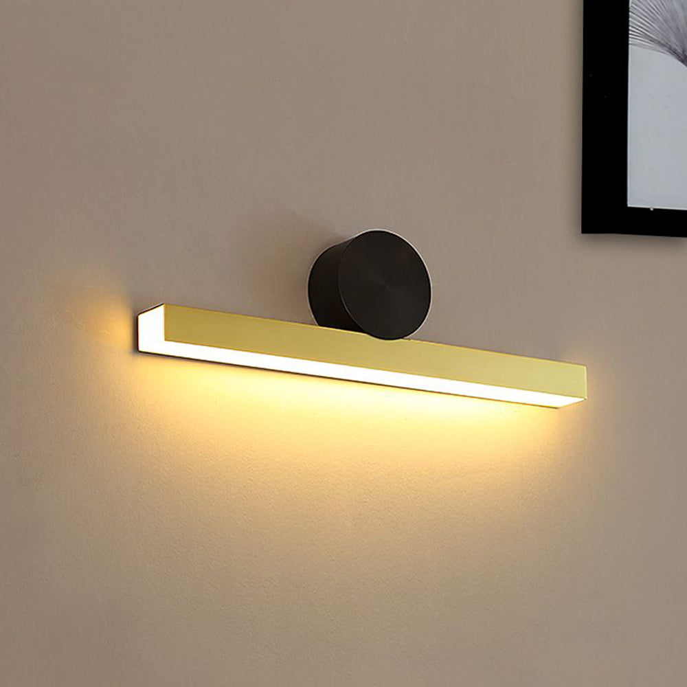 Edge Modern Geometrische Metall Wandlampe, Schwarz & Gold, Schlafzimmer