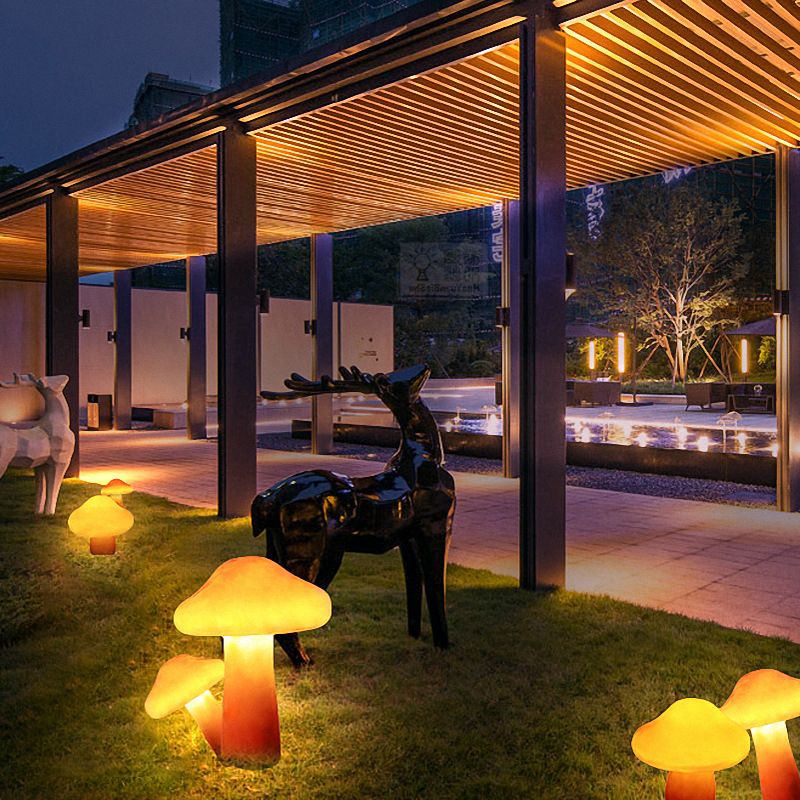 Pena Moderne LED Außenleuchte Garten/Terrasse Gelb Metall Solar