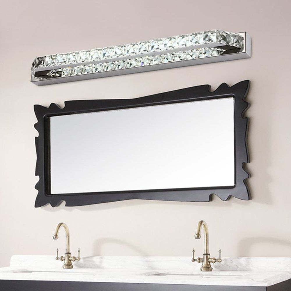 Kristy Luxury Design Linear LED Wandleuchte Silber/Gold Badezimmer Innen Metall&Kristall Dimmbar