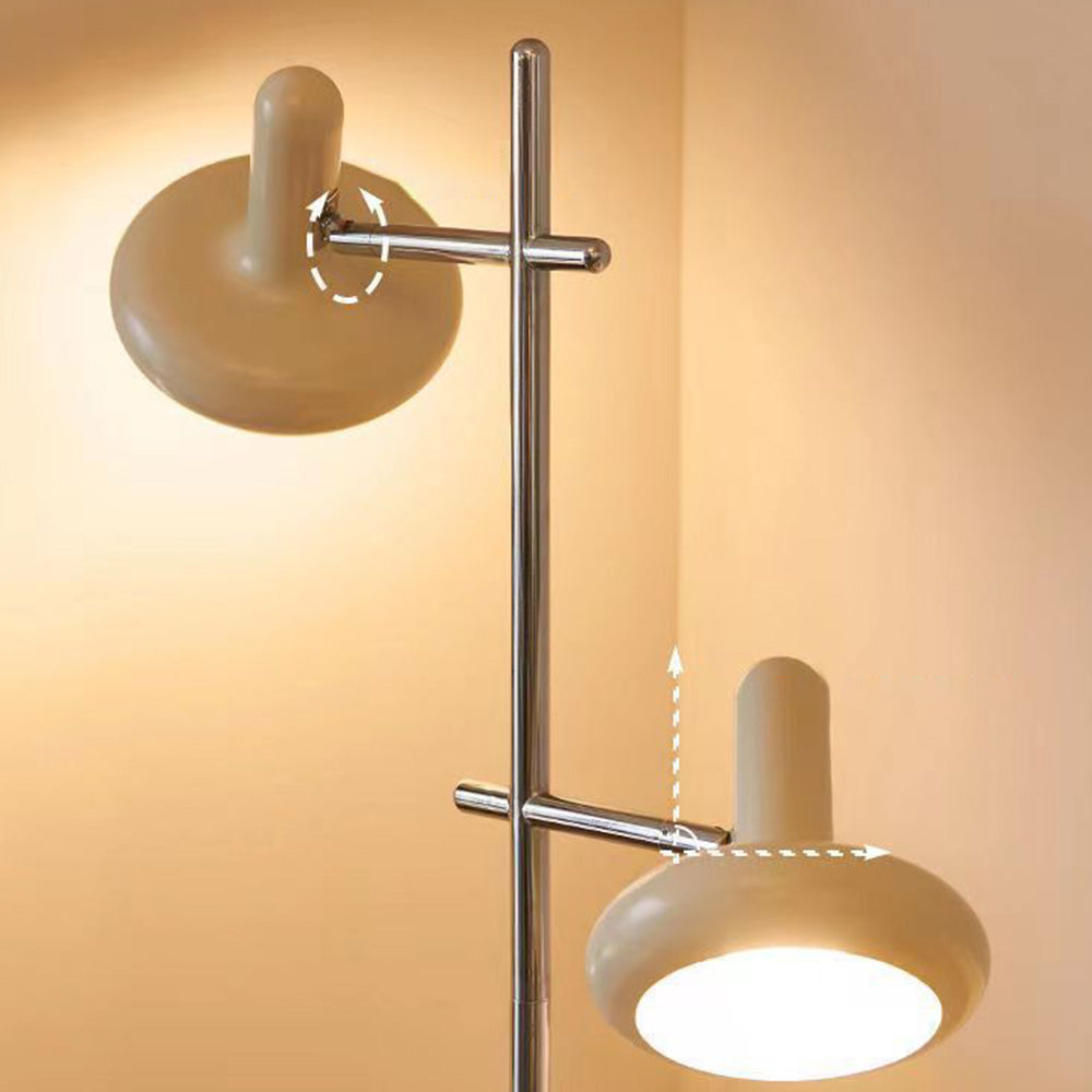 Carins Design LED Stehlampe Weiß Wohn/Schlaf/Arbeitszimmer Metall 2-Flammig
