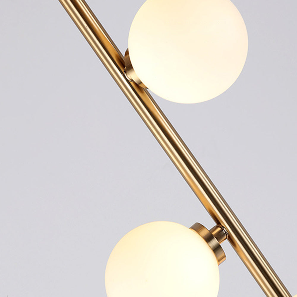 Valentina Design LED Stehlampe Weiß&Warm Wohn&Schlaf&Esszimmer Metall&Glas 9 Köpfe