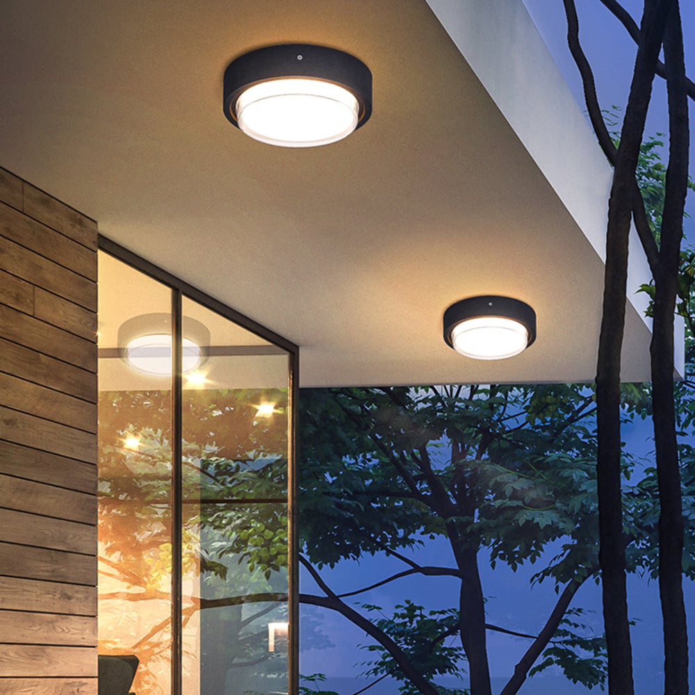 Orr Modern LED Außenleuchte Geometrie Schwarz Flur/Garten/Balkon Metall&Acryl