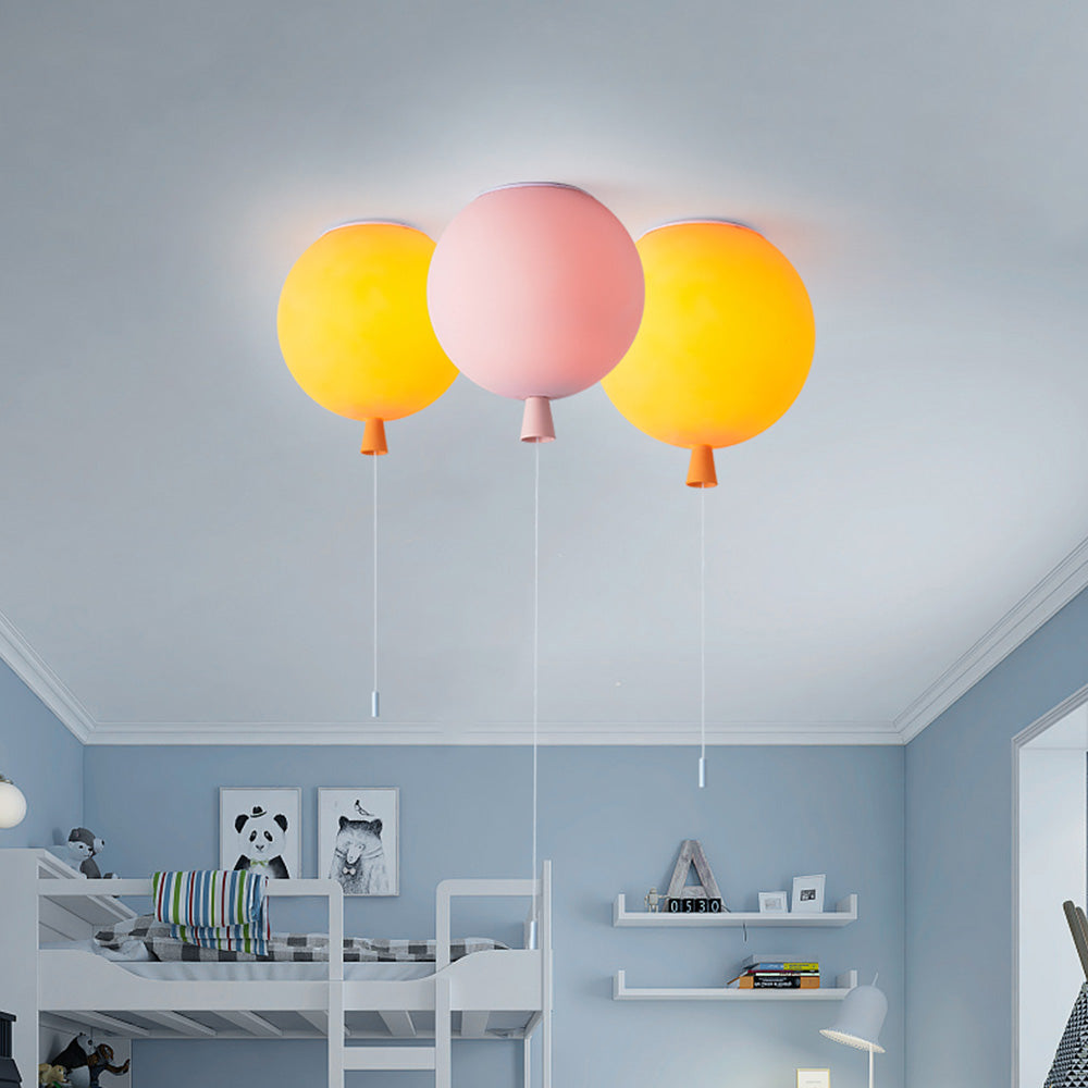 Fateh Modern LED Deckenleuchte Bunt Ballon Kinder/Wohnzimmer Metall