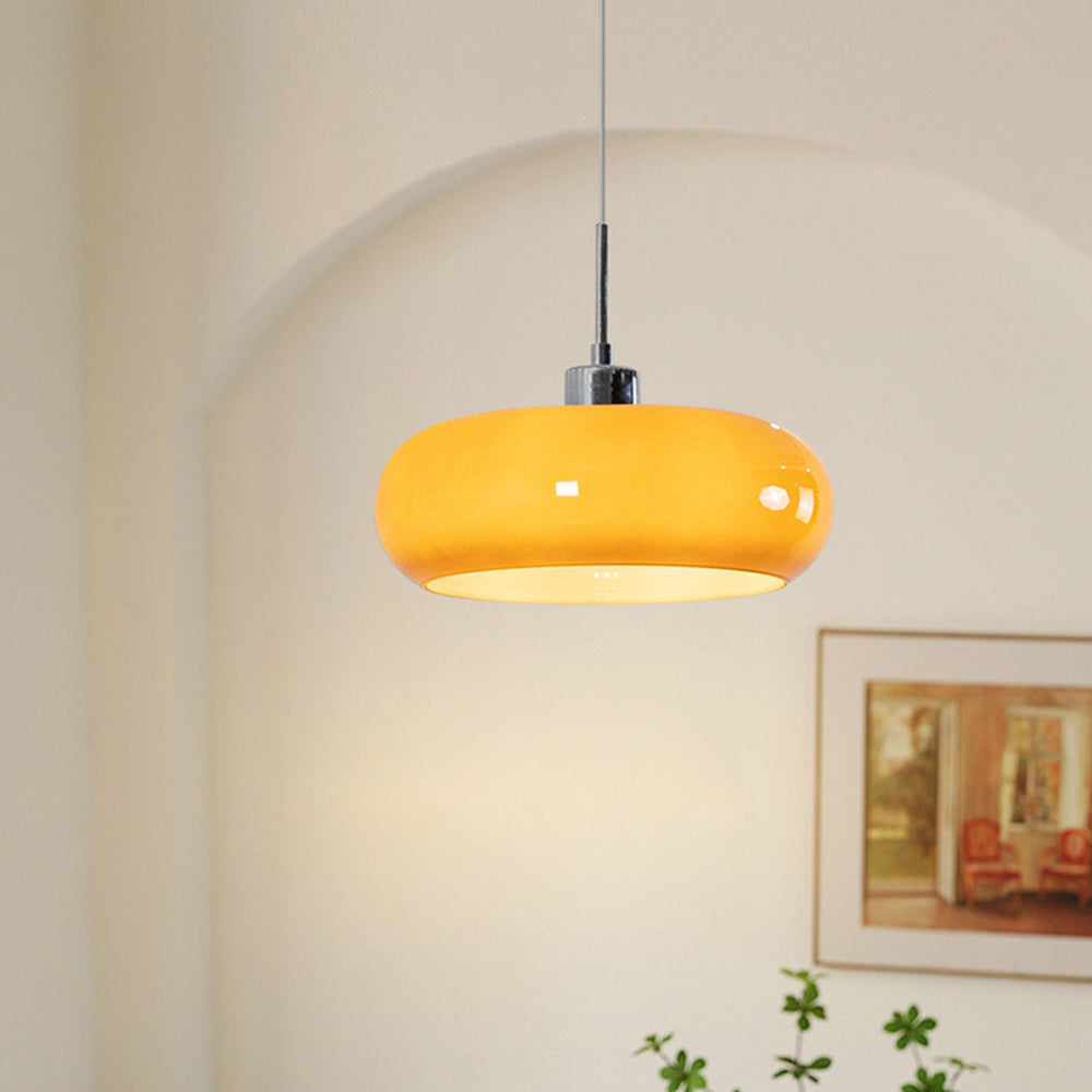 Hailie Modern LED Pendelleuchte Orange/Weiß Schlaf/Wohnzimmer Metall&Glas