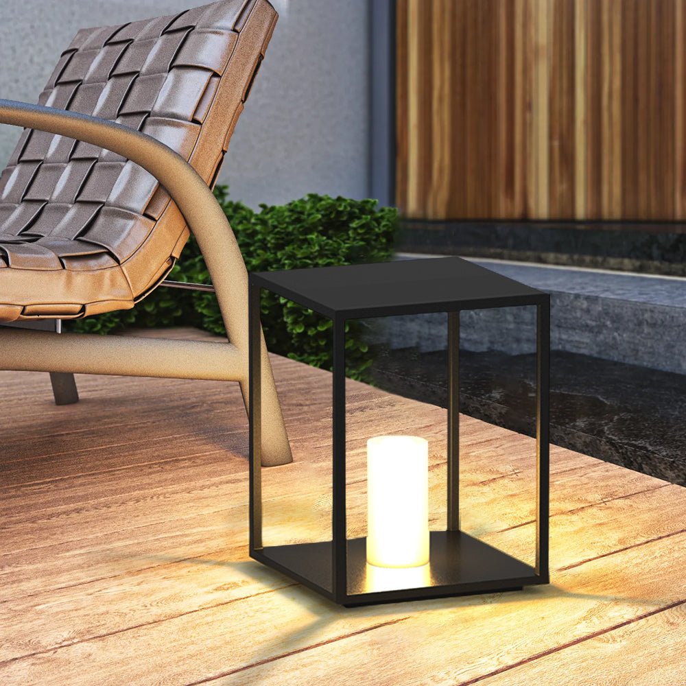 Pena Modern LED Außenleuchte Schwarz Garten/Flur/Balkon Metall&Acryl Solar 30/50CM Lang