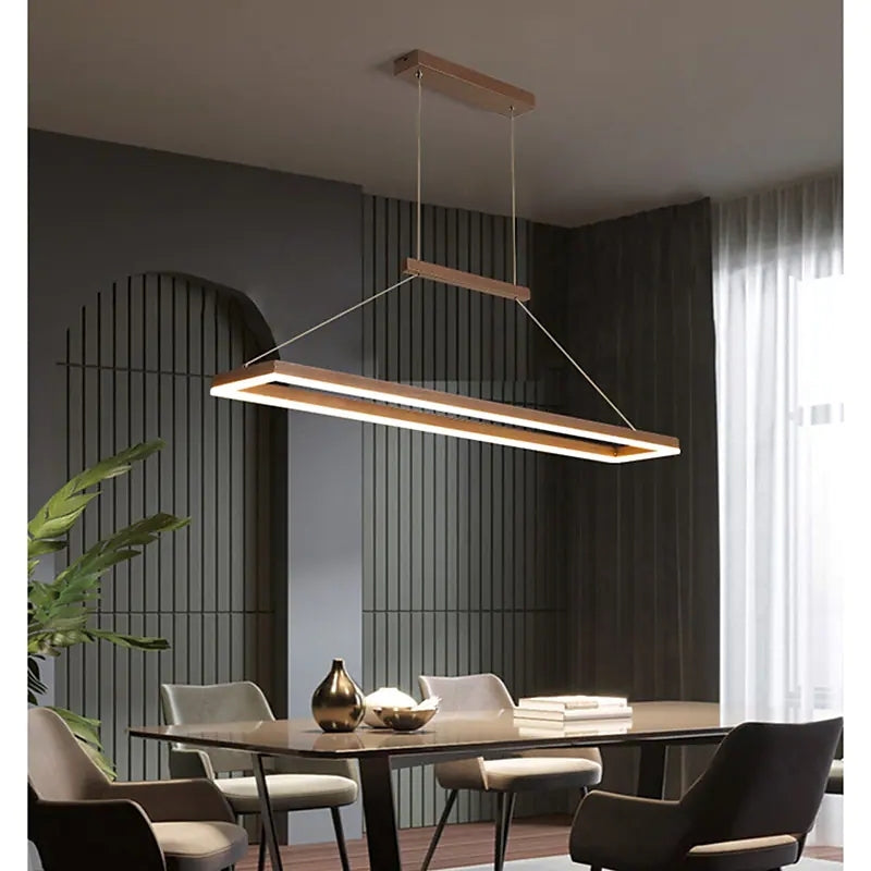 Edge Modern LED Pendellleuchte Linear Dimmbar Rechteckig Ess/Wohnzimmer Metall