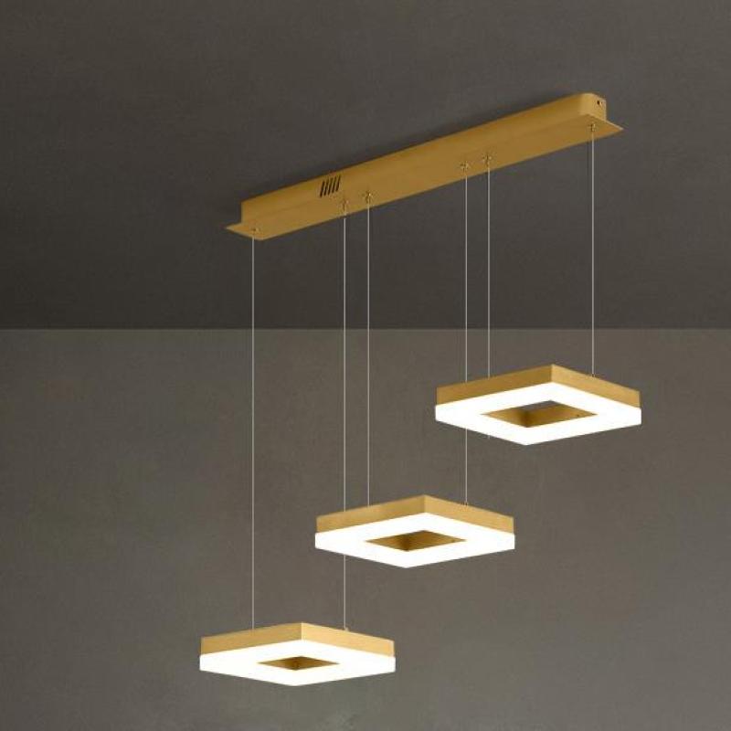 Avi Moderne LED Pendelleuchte Gold Schlafzimmer/Arbeitszimmer