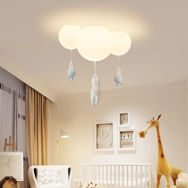 Fateh Deckenleuchte Bär Luftballons Weiß Metall/Acryl Schlafzimmer