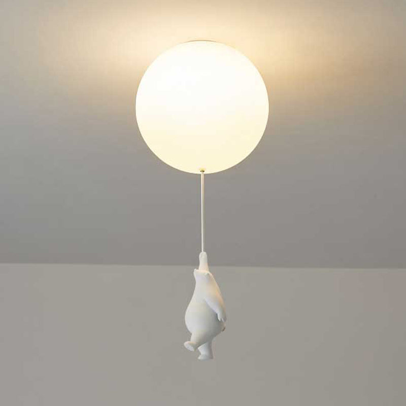 Fateh Deckenleuchte Bär Luftballons Weiß Metall/Acryl Schlafzimmer