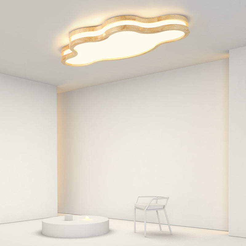 Minori Modern LED Deckenleuchte Sternenhimmel Dimmbar Kinderzimmer Holz