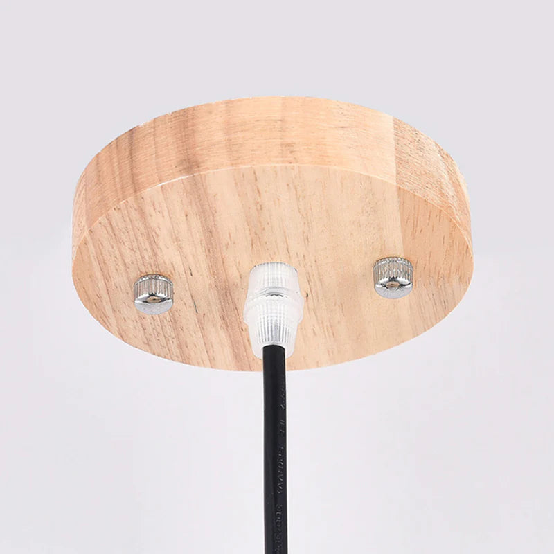 Nordische Design LED Pendelleuchte Gelb/Braun Ess/Schlaf/Wohnzimmer Innenbereich Holz&Metall Warmweiß