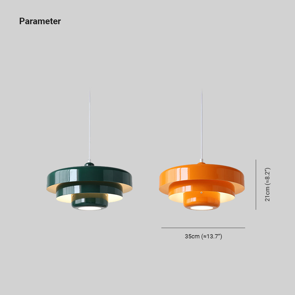 Morandi Modern LED Pendelleuchte Orange/Grün/Weiß Wohnzimmer Metall