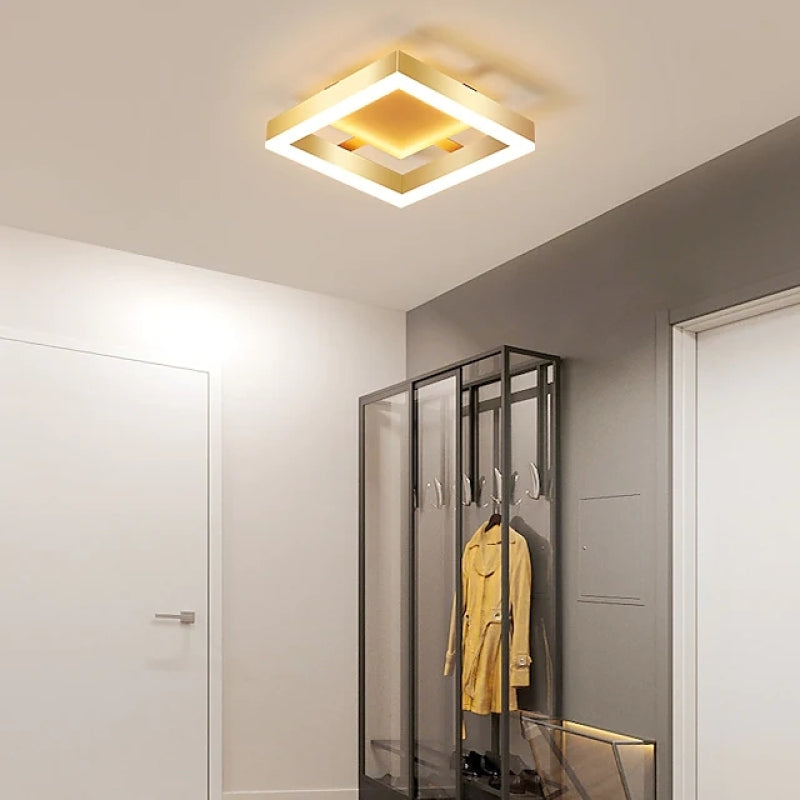 Amos Moderne LED Deckenleuchte Gold Wohn/Schlafzimmer Korridor Metall&Aluminium&Acryl