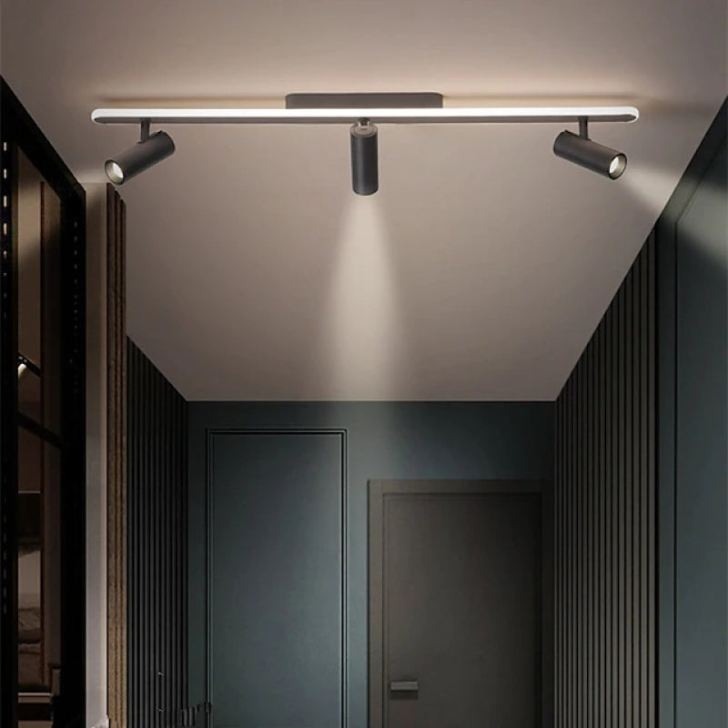 Haney Moderne LED Deckenleuchte Schwarz, Korridor/Wohnzimmer, Metall Acryl