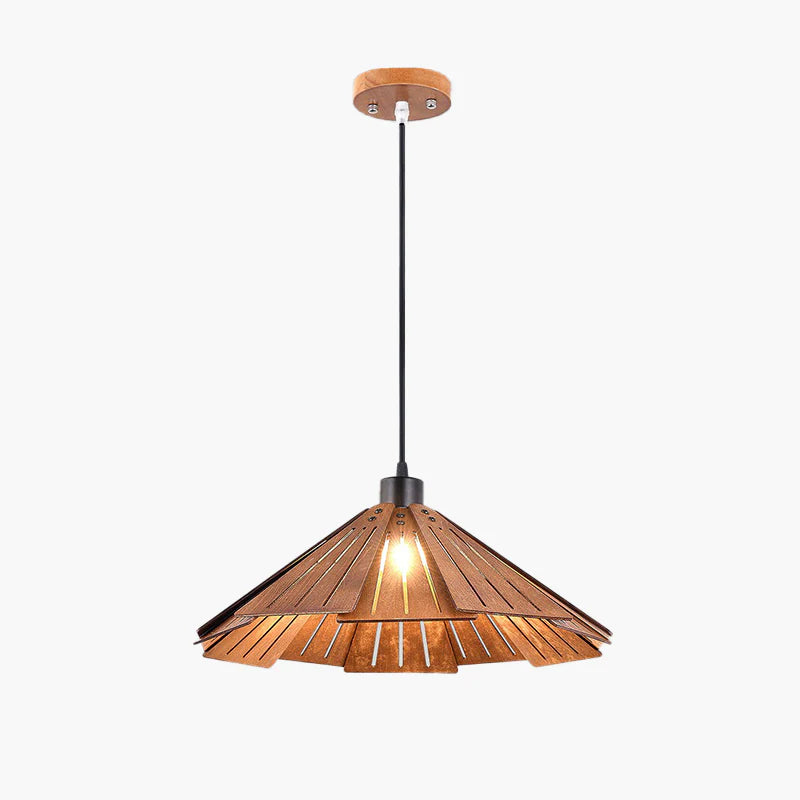 Nordische Design LED Pendelleuchte Gelb/Braun Ess/Schlaf/Wohnzimmer Innenbereich Holz&Metall Warmweiß