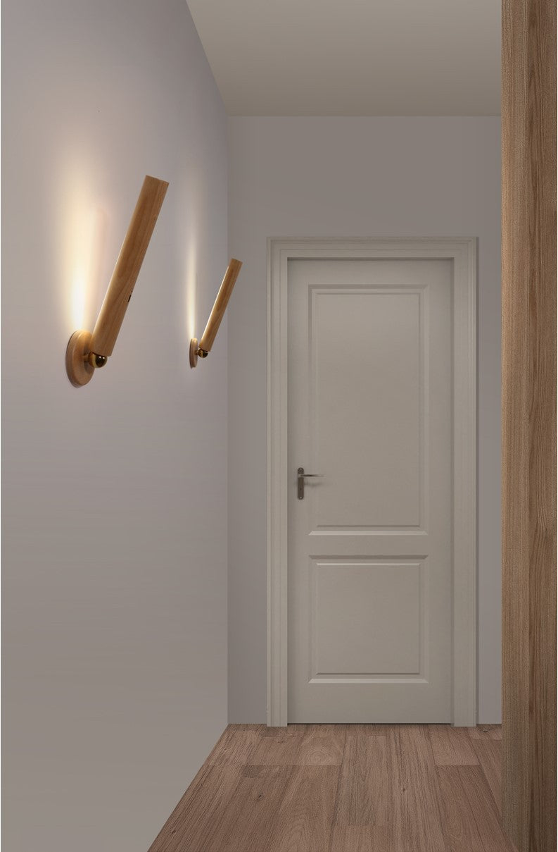 360?? Rotatable Wooden Wall Light Night Light Smart LED Light